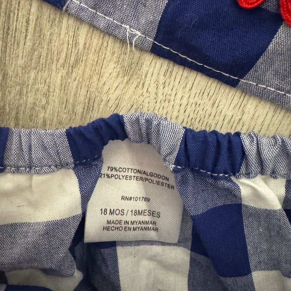 Good Lad Blue and White Matching Diaper Cover Set